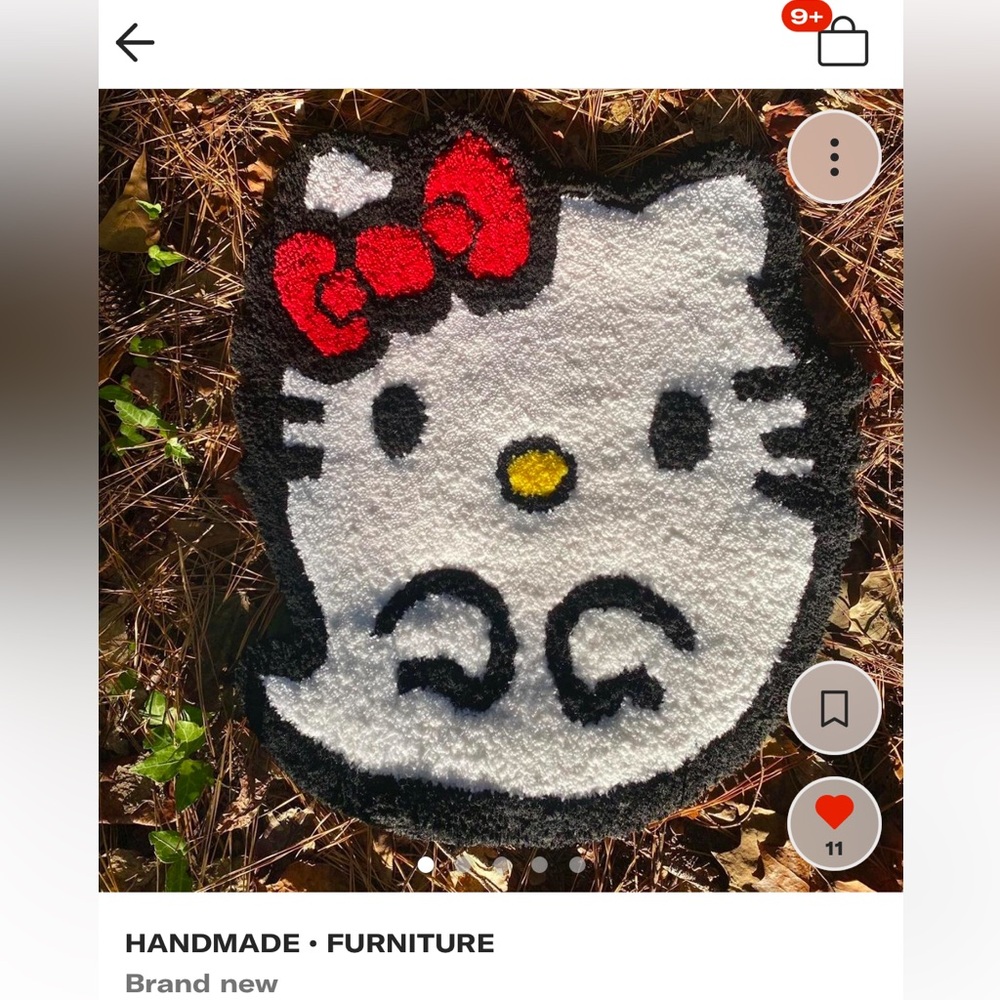 handmade hello kitty rug